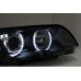 AUTOLAMP LED DUAL ANGEL EYES PROJECTOR HEADLIGHTS FOR BMW E46 4D 1998-01 MNR